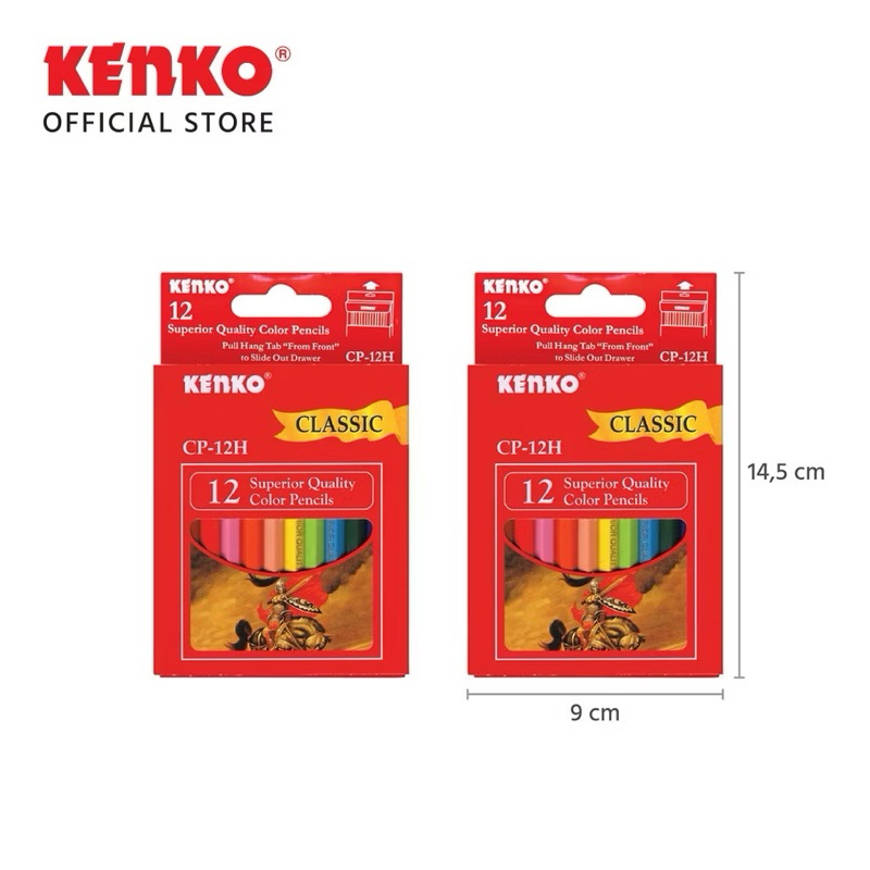 

GG Pensil Warna KENKO 12 Warna Pendek CP-12H/Pensil Mewarnai/Coloring Pencil