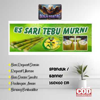Spanduk Banner 160X60 Cm Semtik (Es Tebu Murni) Bisa Request Desain