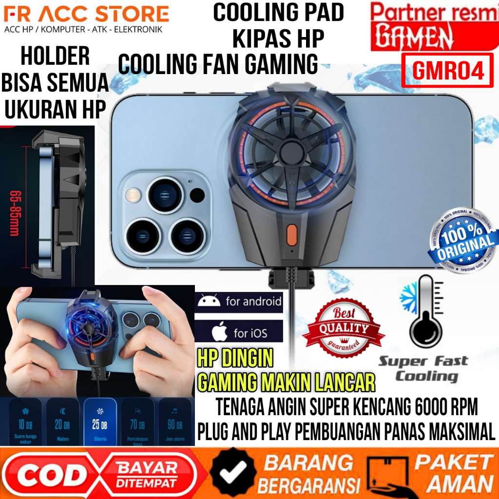 Cooling Fan HP GAMEN GMR04 Radiator Pendingin HP Cooling Fan Gaming cooling Pad KIPAS HP
