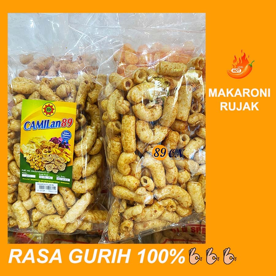 

250 GR KRUPUK MAKARONI RUJAK PEDAS GURIH CAMILAN 89