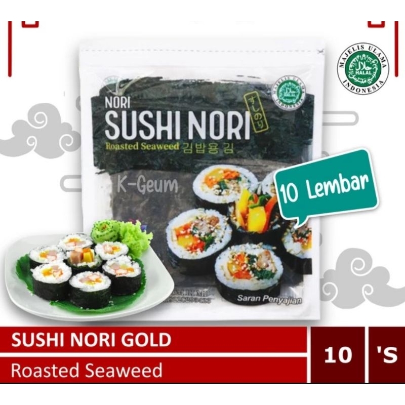 

Sushi Nori isi 10pcs.Rumput Laut