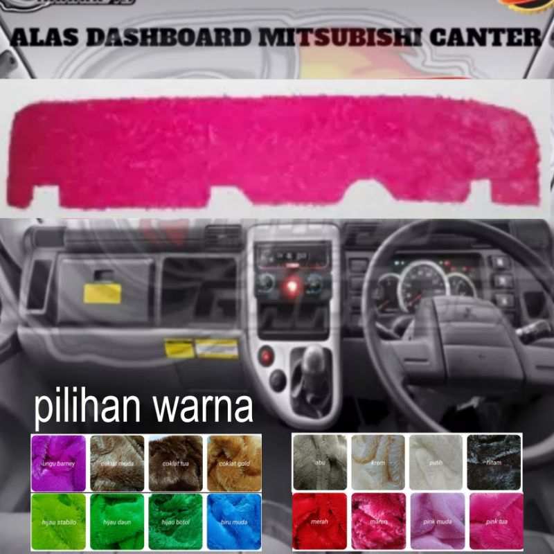 LAYzz Alas Dashboard Bulu Mobil Truk Mitsubishi Canter, Elf Canter, Pelindung/Cover Dashboard