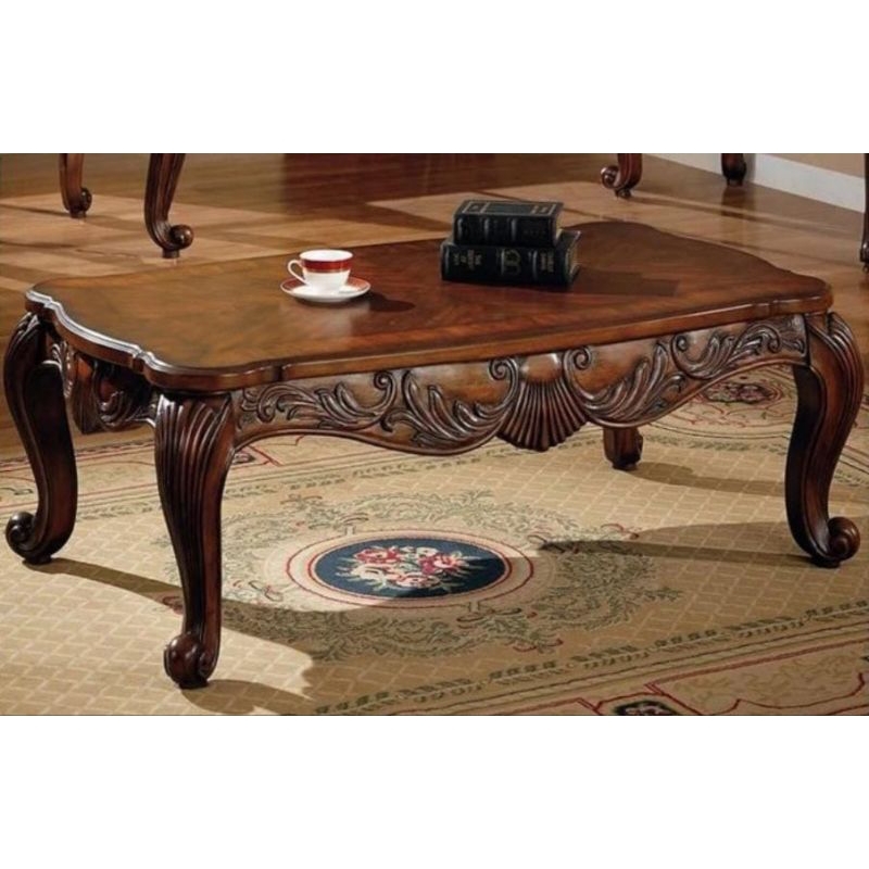 Meja tamu jati ukir Jepara/Meja kopi jati ukir