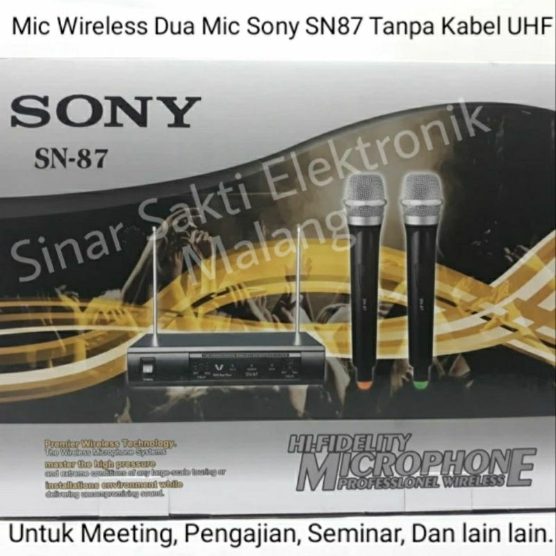 Mic wireless Sony Microphone Handheld double mic mik UHF