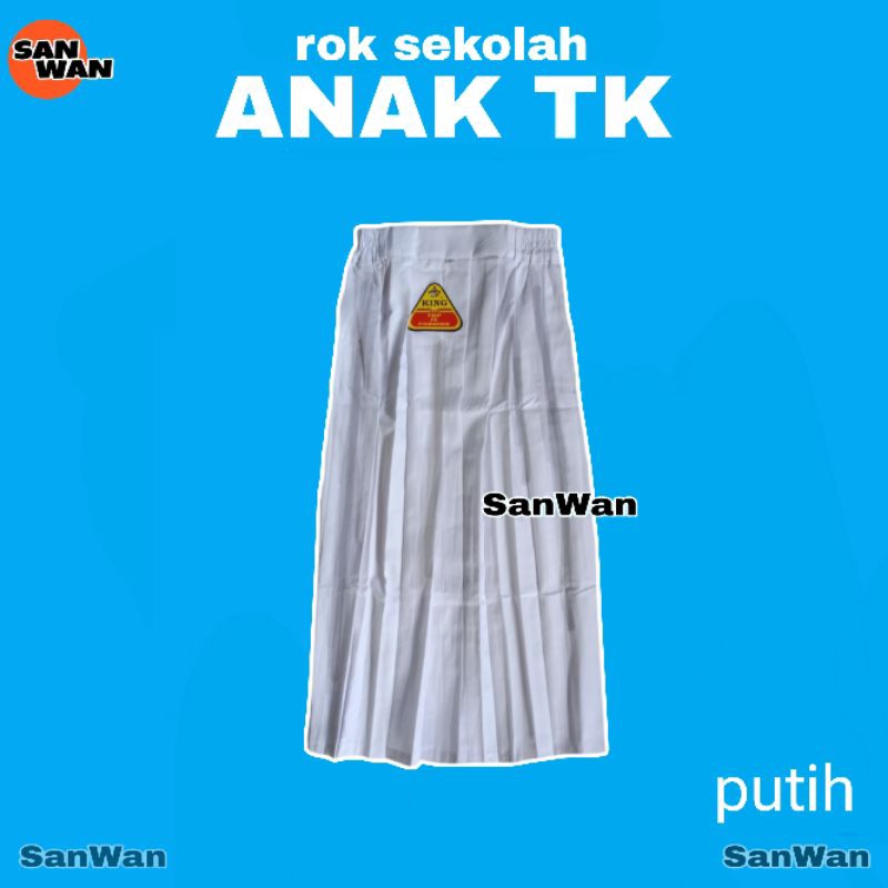 Rok Panjang Putih TK Rok Sekolah