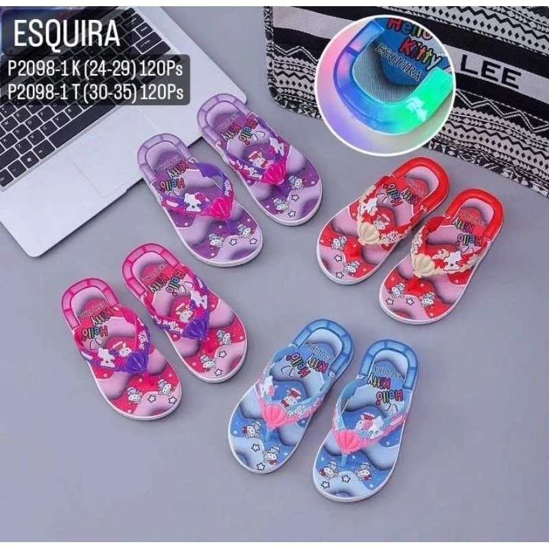 NQ-Sandal Jepit Anak LED Nyala Sendal Bocil Cewek Cowok Lampu 24-29 MURAH Sandal Anak 1-3 Tahun