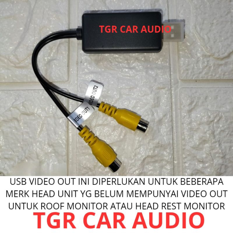 usb video out head unit android untuk output headrest & roof monitor