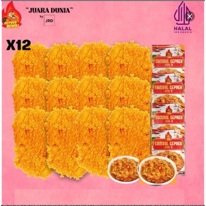 

(ORI) 12 PCS Ayam Crumble Geprek Bensu FREE 4 Sambal Ori Geprek Bensu Lv 15