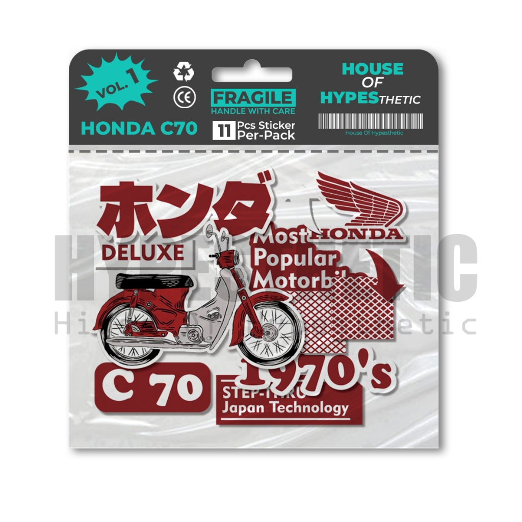 

Sticker Hypebeast and Aesthetic Hypesthetic Waterprooft untuk Case Hp, Laptop, dsb || HONDA C70