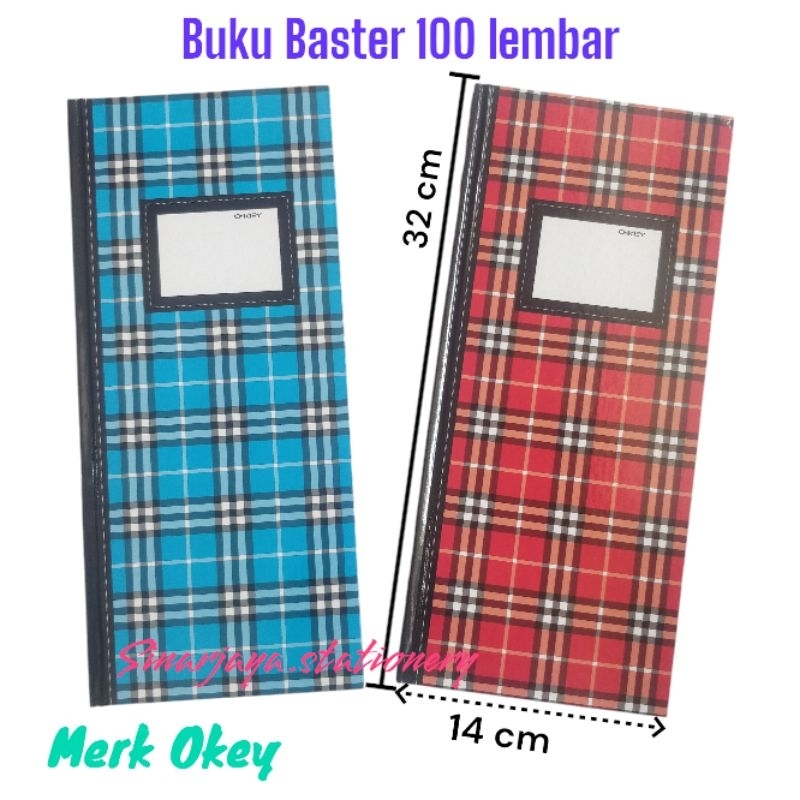 

Buku folio baster / lebih lebar dari buku ekspedisi 100 lembar Okey