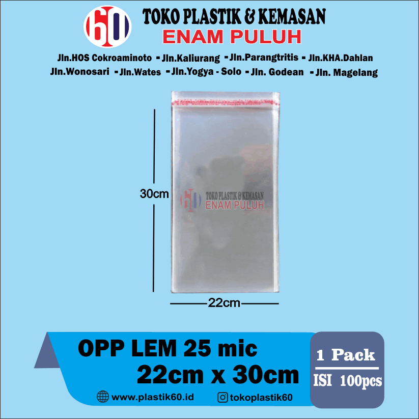 

Plastik opp lem tebal 25 mic 22x30 22x30 seal 100 lembar pcs kaca 25 micron undangan bening mura