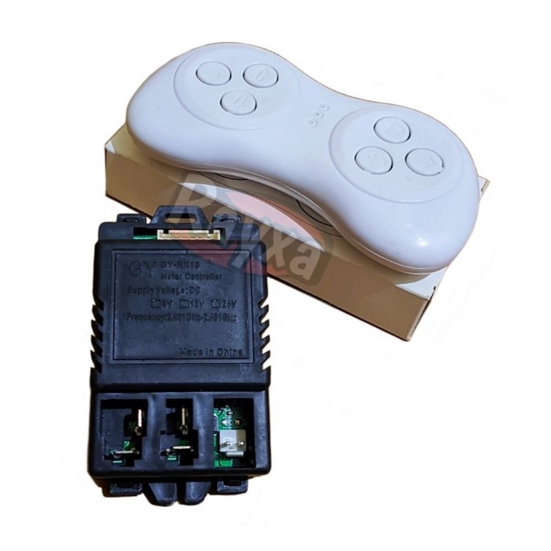 reicever rx 18 12volt dan remote putih ic signal mobilan aki anak 12v