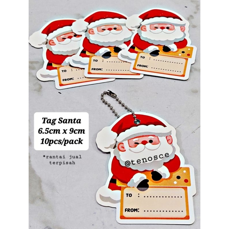 

10pcs Hangtag Label Hang Tag Natal Merry Christmas Dekorasi Parcel Hampers Kado