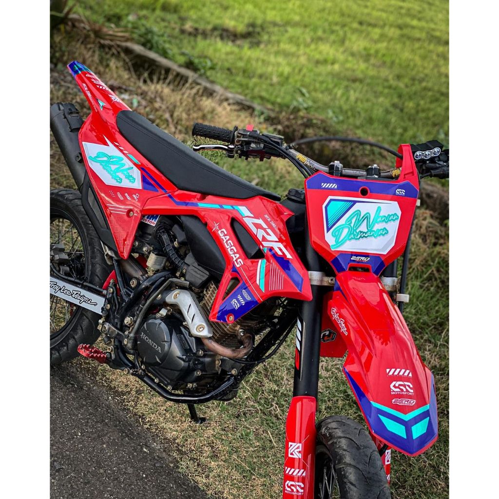 DECAL CRF 150L WARNA MERAH SIMPEL -  DOFF/GLOSSY, HONDA CRF 150L