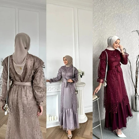 AZIZAH DRESS SET OUTER KONDANGAN GAUN PESTA REMAJA DRESS SERAGAM BRIDESMAID  WISUDA BAJU FORMAL GAMI