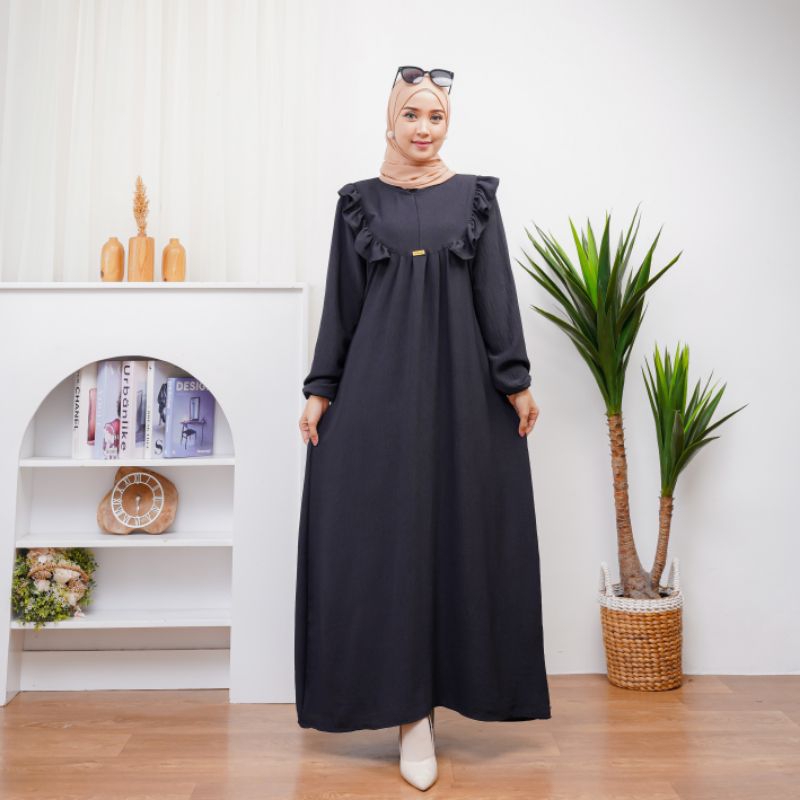LAURA Dress Gamis Wanita Crinkle Airflow