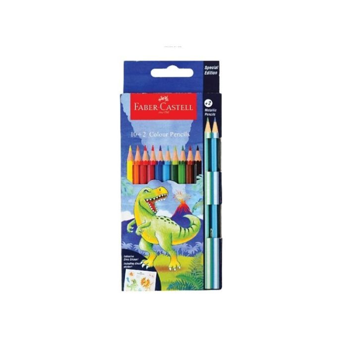 

Faber-Castell Colour Pencil Dino Set 12 Pensil Warna Kayu 12 Warna Panjang