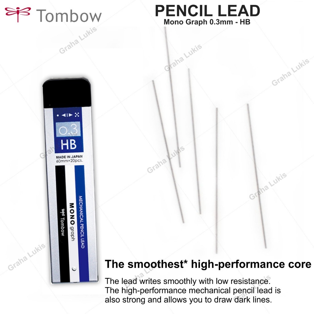 

H7Y TOMBOW Mono Graph Mechanical Pencil Lead / Isi Pensil 0.3 / 0.5