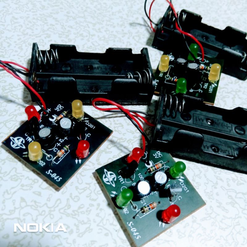 Kit DIY lampu LED flip flop kedip  prakarya praktikum