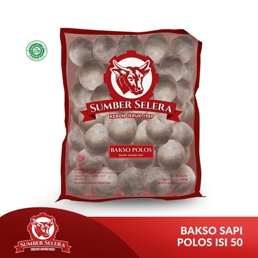 

Bakso Sapi / Bakso Polos SB Sumber Selera isi 50pcs