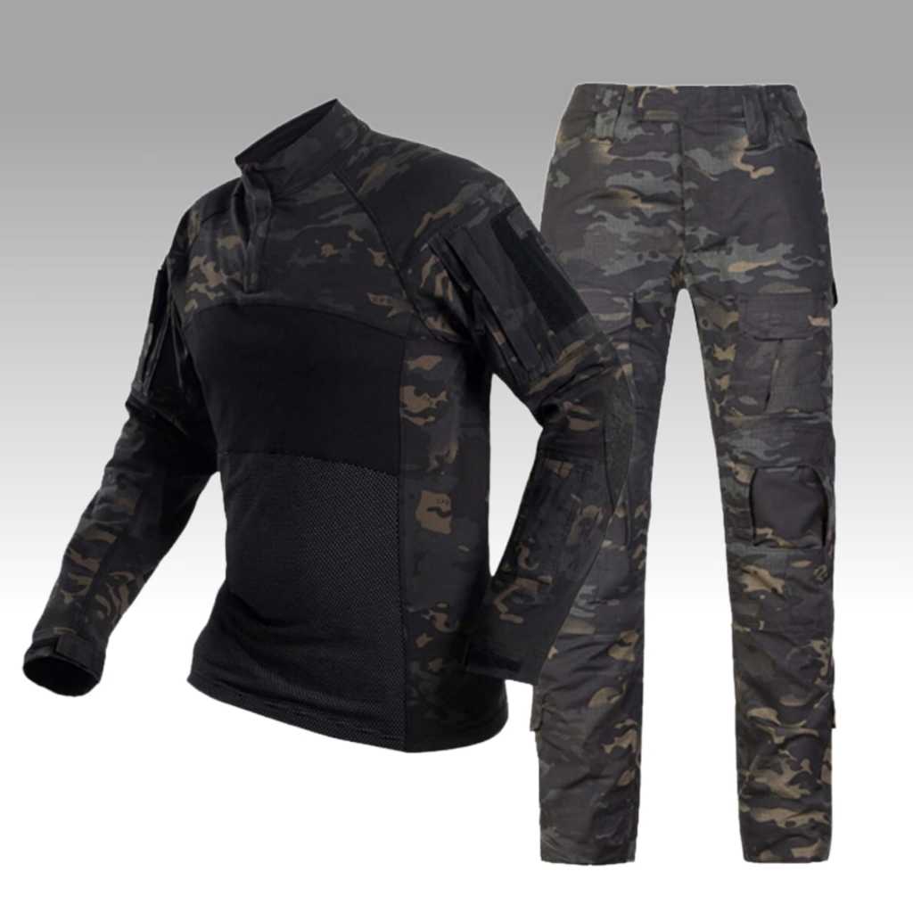 [KAOS BDU SET] 002 baju Kaos kerah pria/Baju Kaos BDU Loreng  Multikem/Kaos Pria Baju Multicame /kao