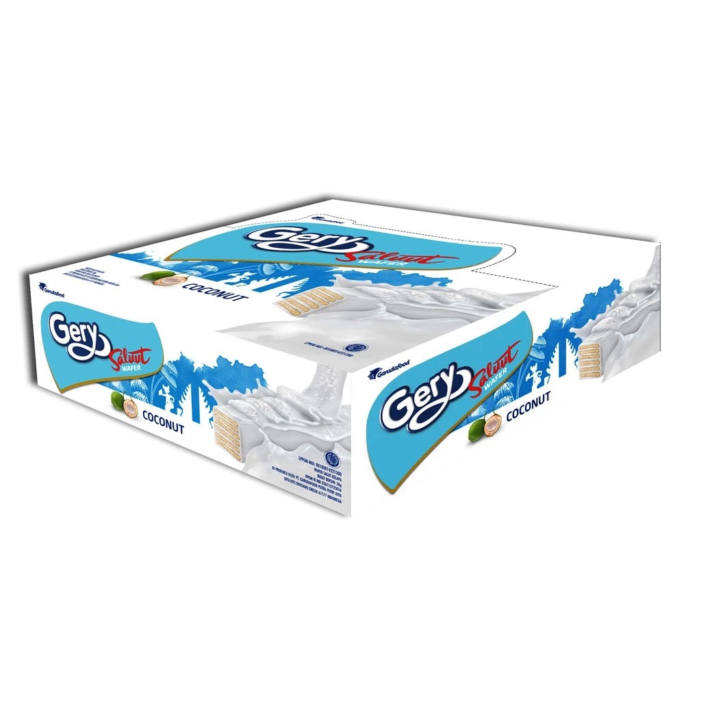 

Gery Saluut Wafer Kelapa S.Pack 17.5gr x 12pcs - 1 Karton isi 6 Pack