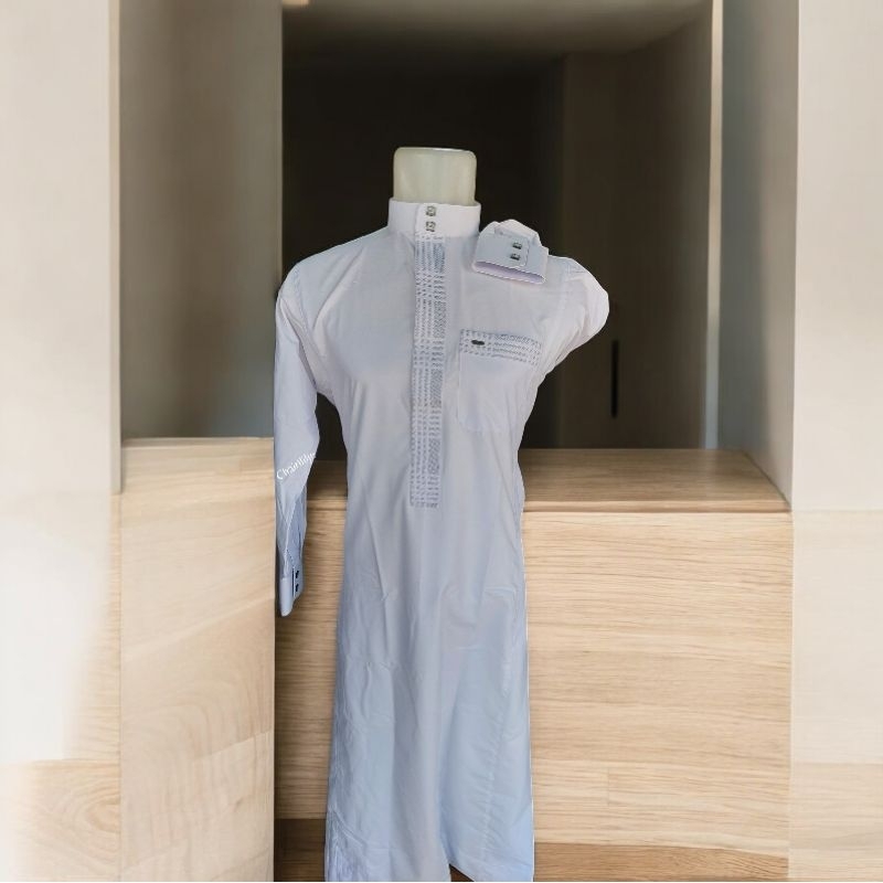 gamis putih /gamis putih bordir/gamis al wafa/gamis putih al wafa