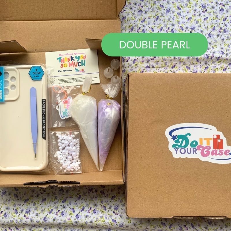 CASING DIY KIT DOUBLE PEARL | DECO CREAM CASE HP