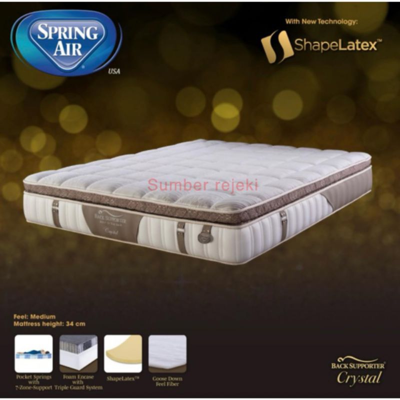 spring air crystal 160 x 200 matras springbed 160 kasur spring bed 160x200 promo termurah