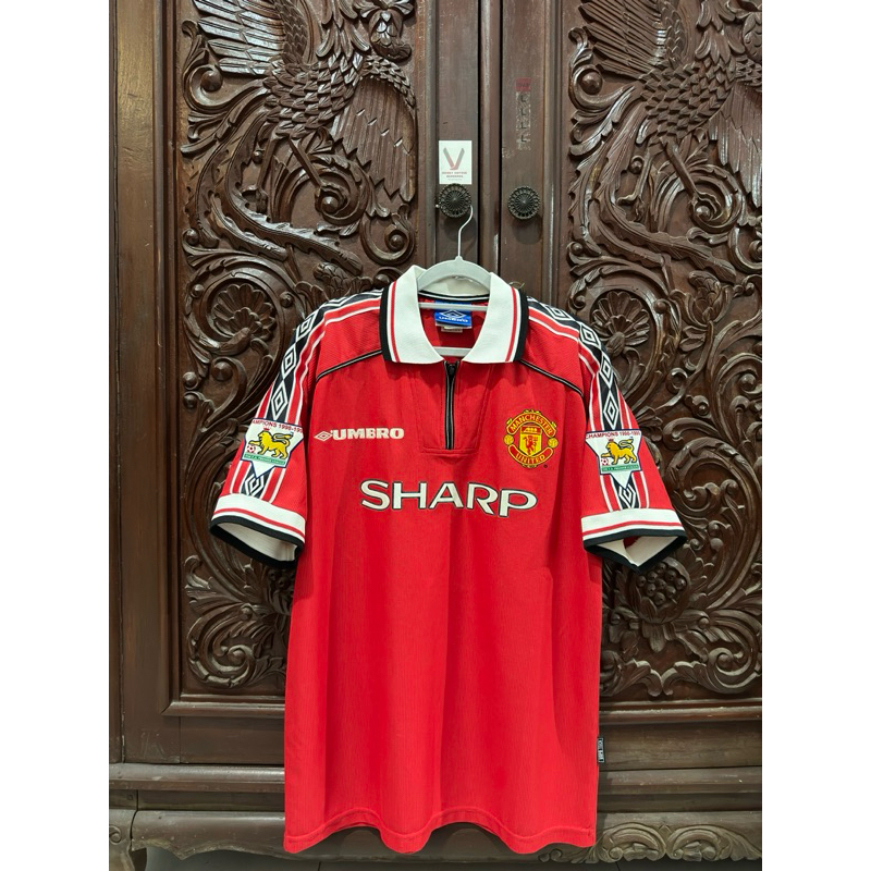 jersey manchester united treble winner 1998 1999