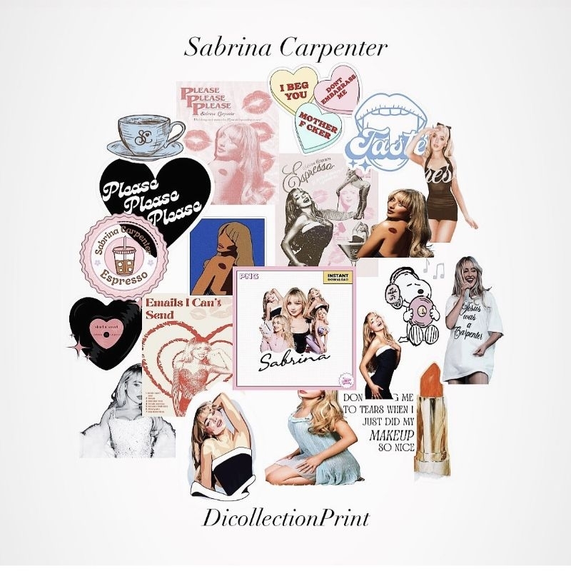 

Sabrina Carpenter Sticker Packs 30+ Pcs Anti Air Bahan Vinyl | Stiker Handphone / Ipad | Stiker Helm | Stiker Buku | Stiker Laptop