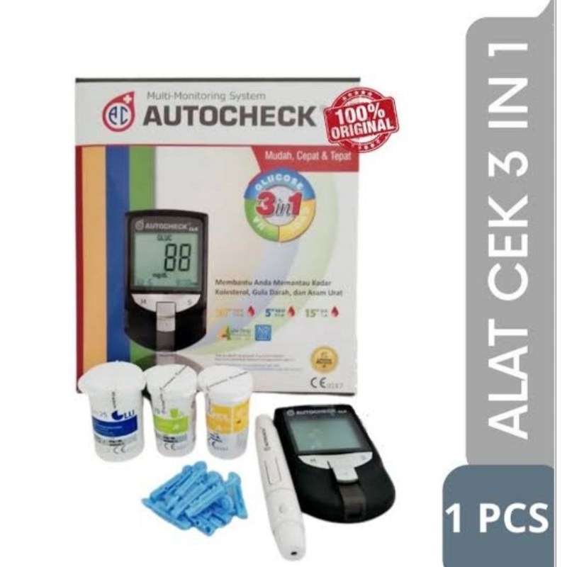 alat cek gula darah auto check 3in1