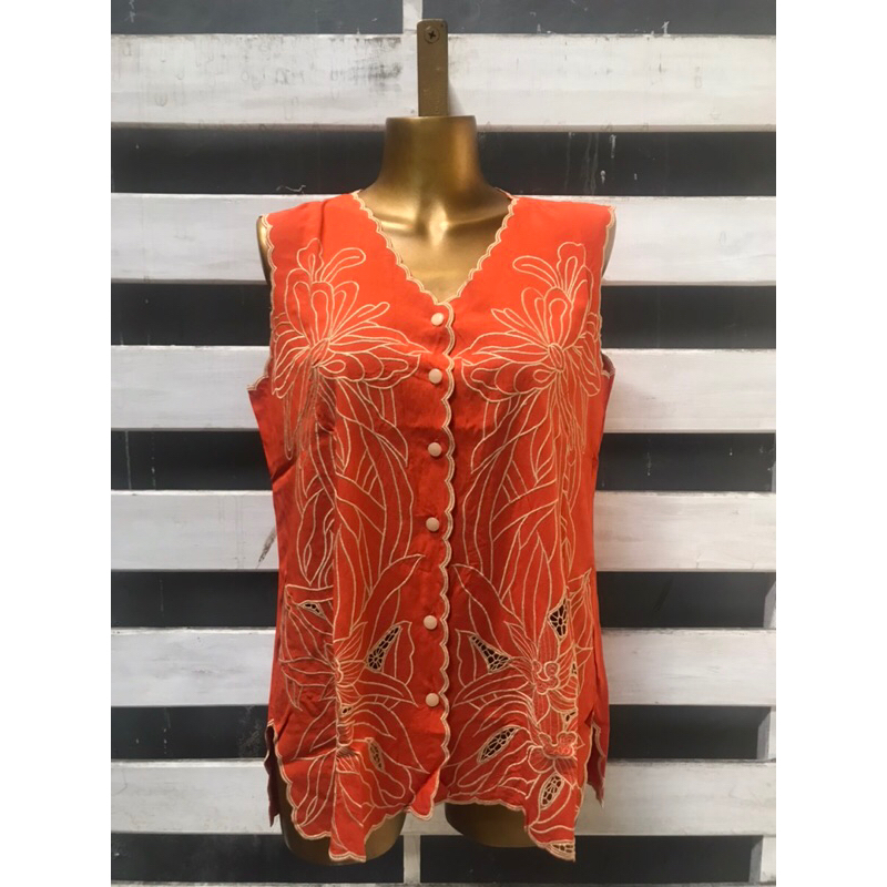 Baju atasan wanita top motif bordir bali