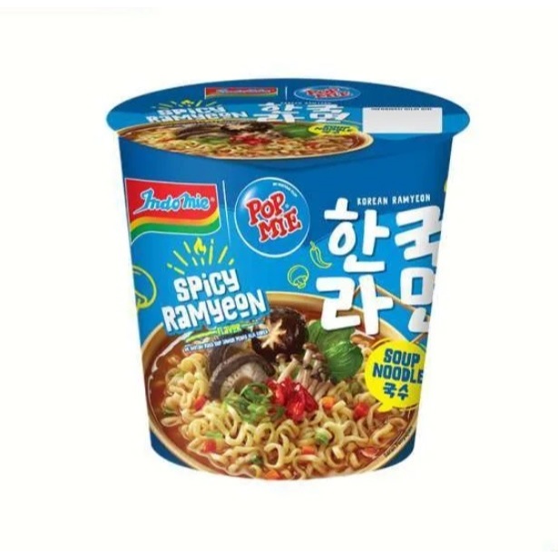 

Indomie Pop Mie Korean Ramyeon Series Cup Spicy Ramyeon Soup Noodle / Fried Noodle