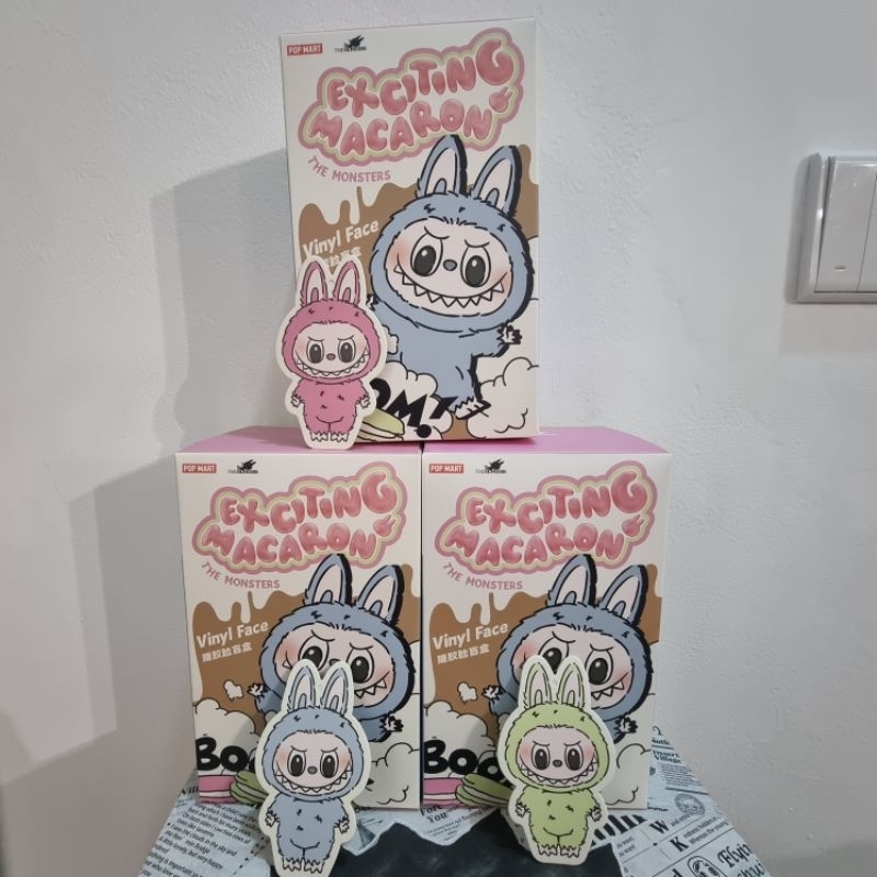 POP MART The Monsters Labubu Exciting Macarons SELECTED Plush Keychain Popmart
