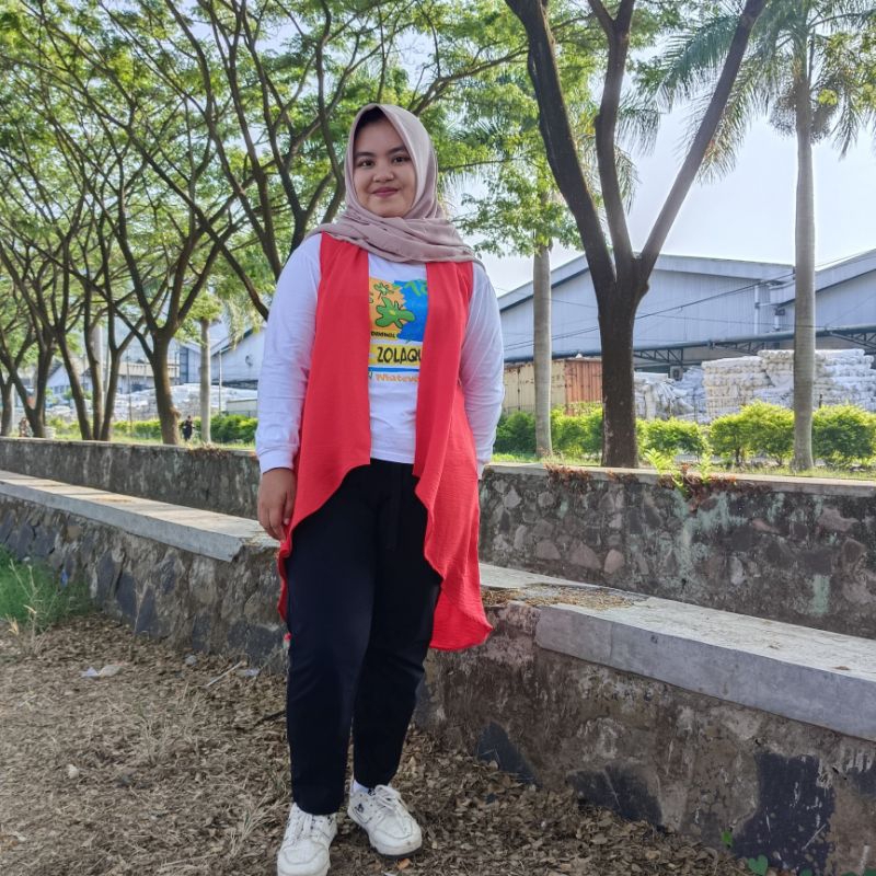 outer merah cabe / outer crinkle