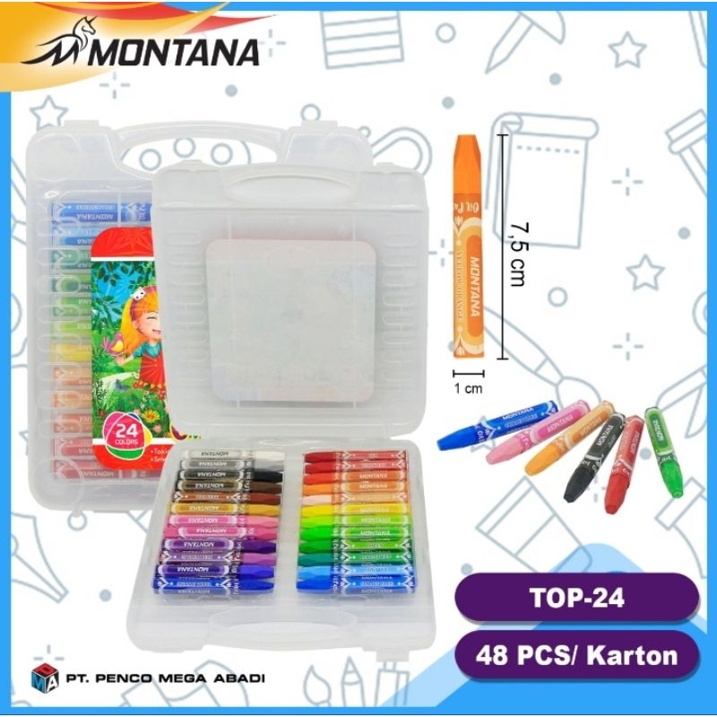 

1set MONTANA Crayon 24 warna // Oil pastel