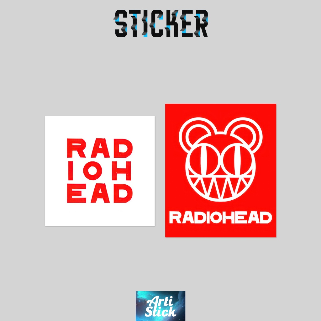

(2 PCS) Sticker Pack Band Series RADIOHEAD LOGO | Vinyl Laminasi anti air | ArtiStick Merch