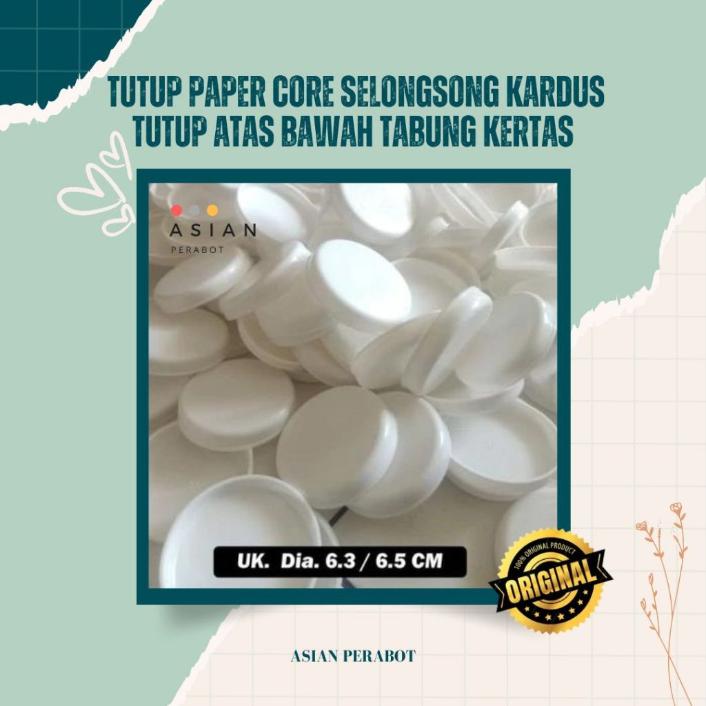 

ASIANPERABOT-TUTUP SELONGSONG PAPER TUBE DIAMETER 6.4 dan 6,3 CM