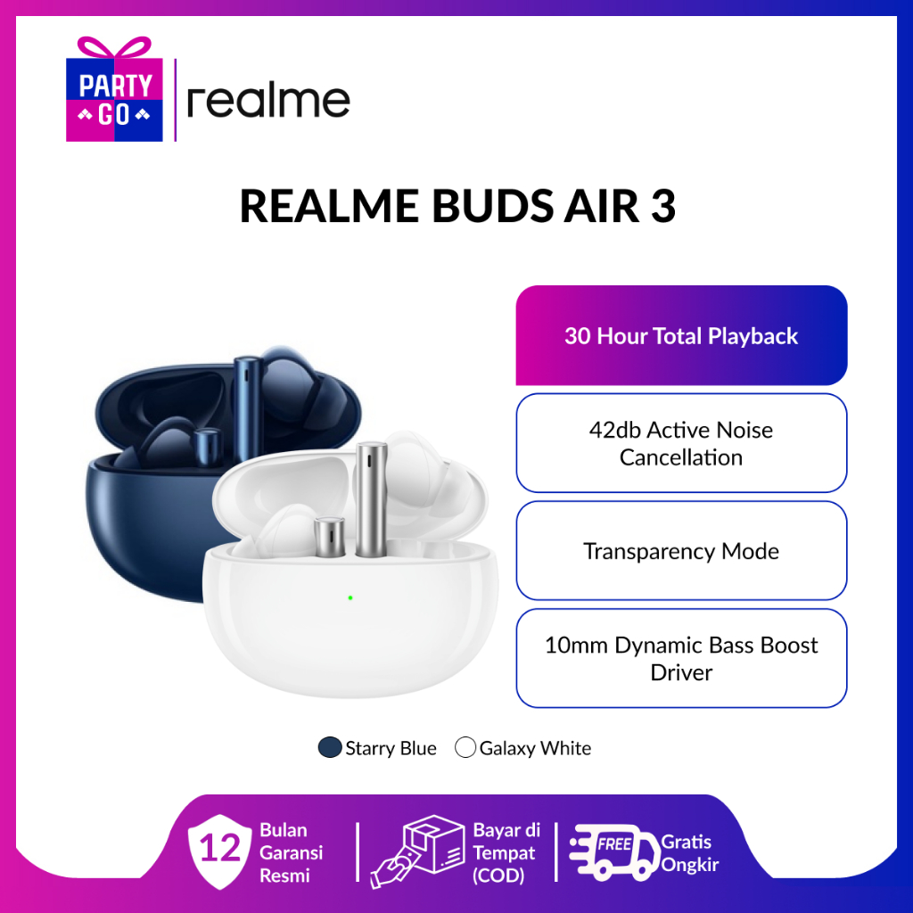Realme Buds Air 3 Garansi Resmi Realme Indonesia