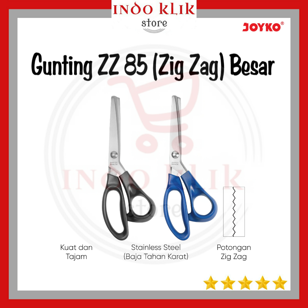 

Gunting Joyko ZZ 85 Dekorasi / Zig Zag Scissors ZZ85 / Gunting Gerigi Besar