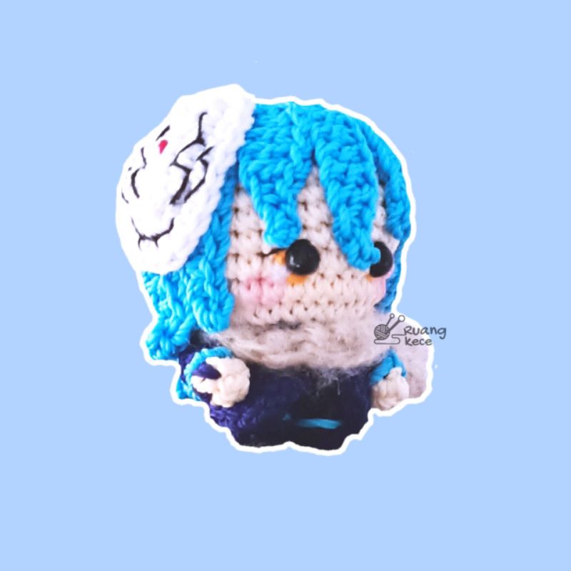 Gantungan Kunci Boneka Rajut Rimuru Tempest - Amigurumi Rimuru Tempest