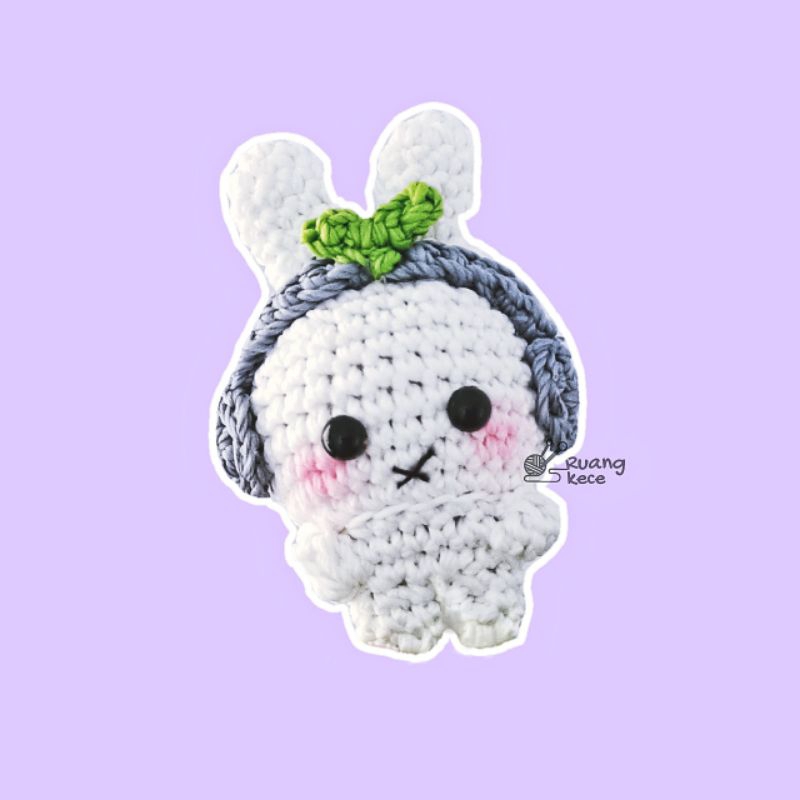 Gantungan Kunci Boneka Kelinci Miffy - Amigurumi Miffy boneka rajut