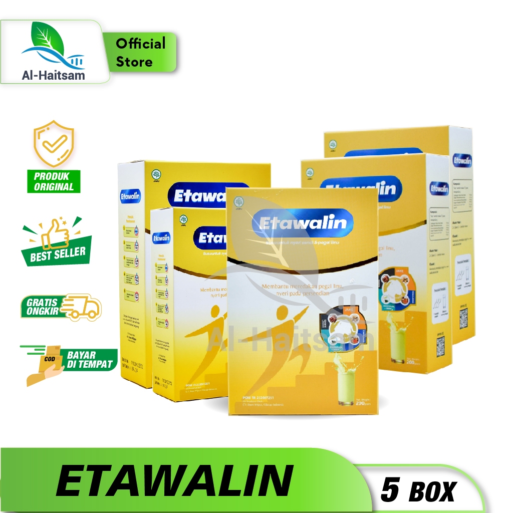 

ETAWALIN PAKET 5 BOX Susu Kambing Etawa Asli Original Atasi Nyeri Sendi Kepadatan Tulang Asam Urat Rematik Pegal Linu