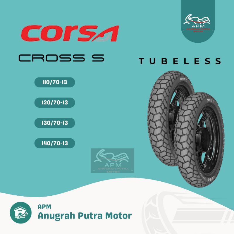BAN LUAR CORSA TL 110 120 130 140 RING 13 CROSS S ON OFF ROAD