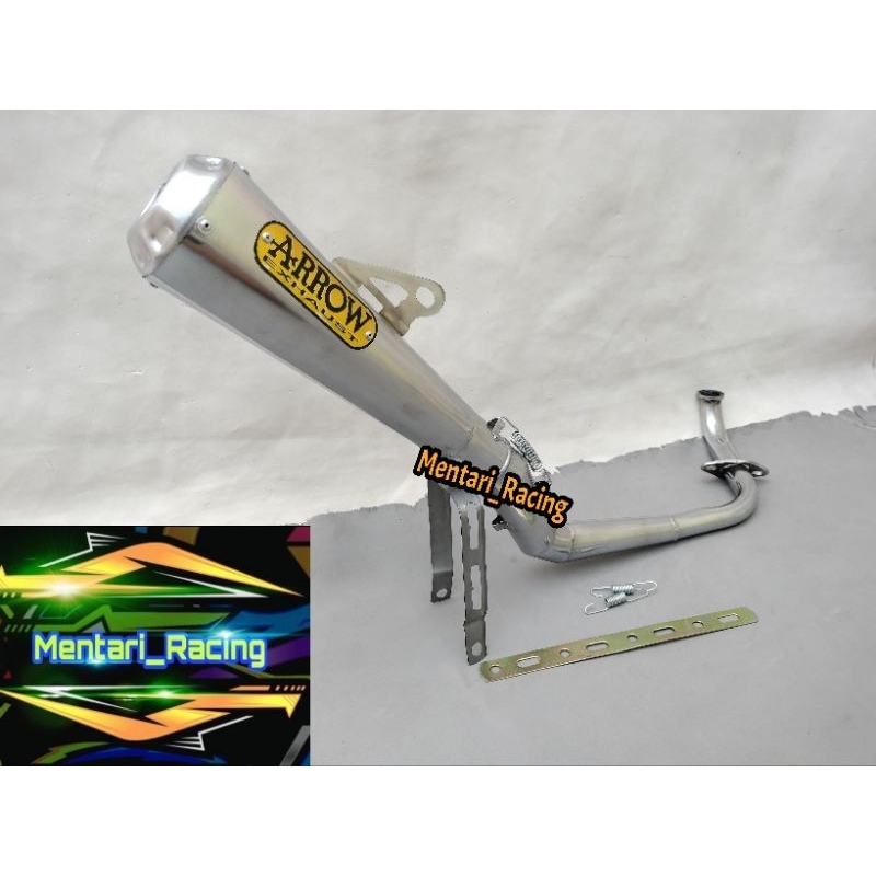 KNALPOT RACING ARROW EXSHAUST MATIC HONDA BEAT KARBU, BEAT PGM-FI 2015, BEAT STREET, BEAT POP, BEAT 