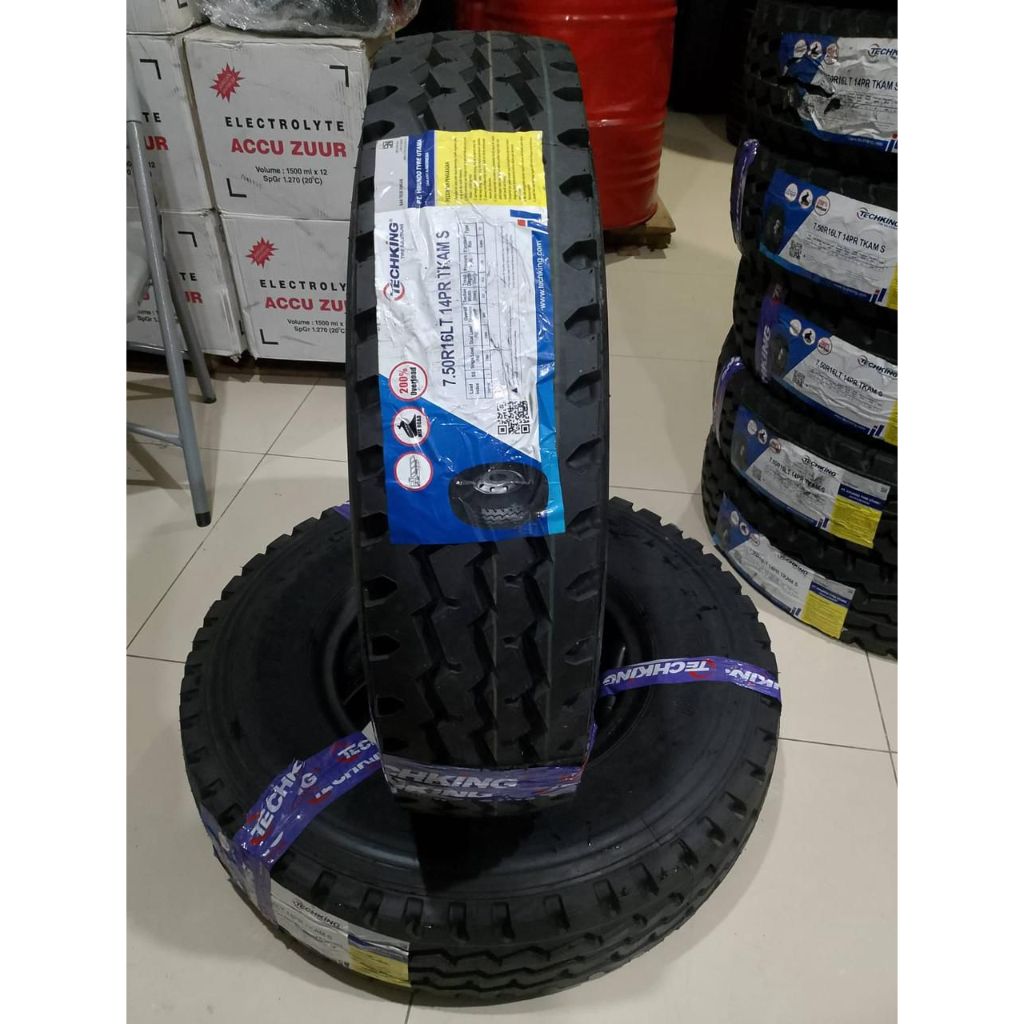 BAN KAWAT (RADIAL) TECHKING 7.50 R 16 TKAMS SET (KOMPLIT)
