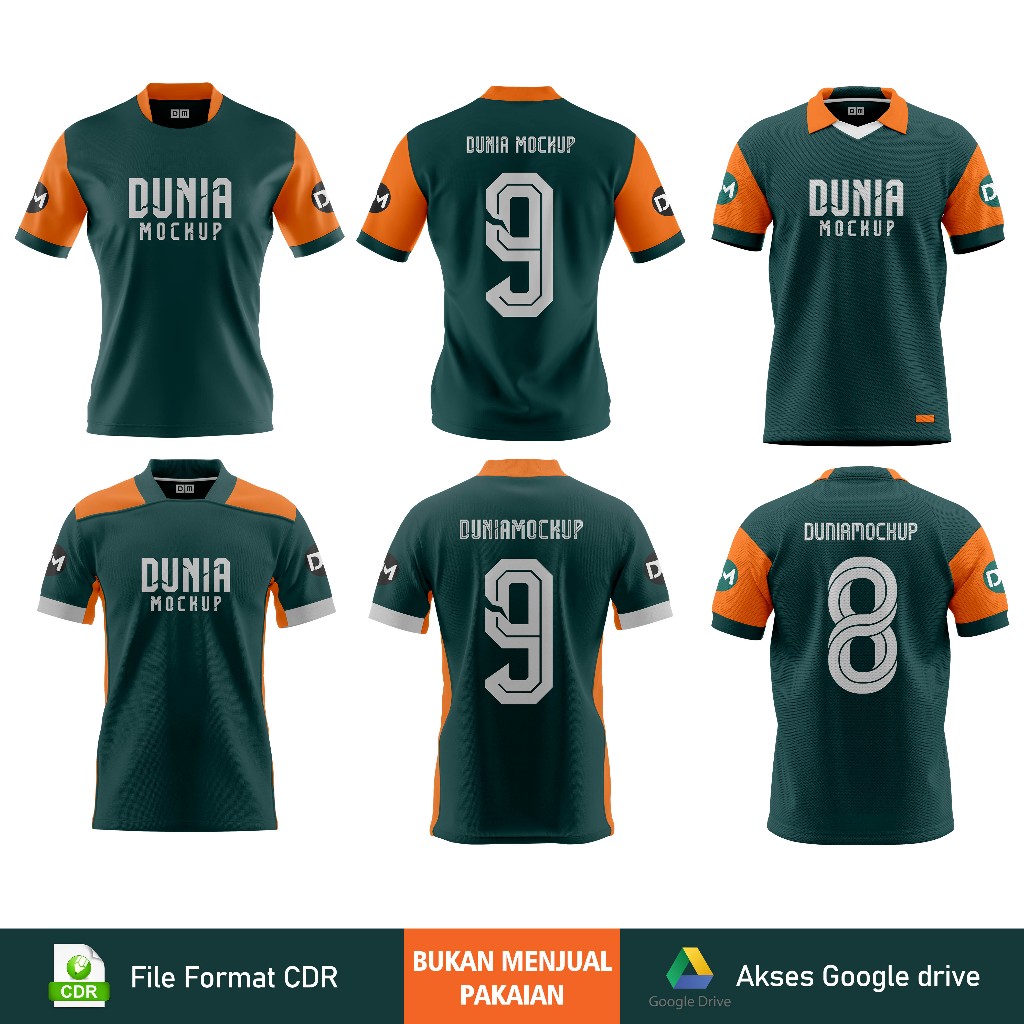 Mockup Desain Jersey SS - Corel DRAW