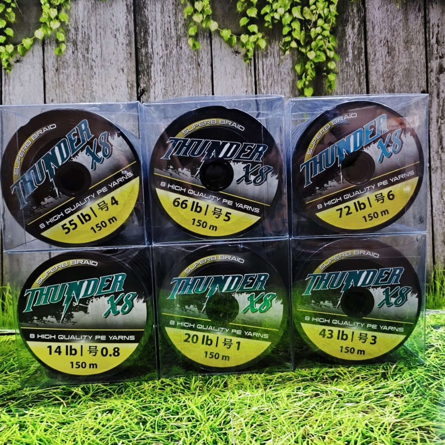 Senar PE Thunder X8 Super Braid 150M PILIH UKURAN