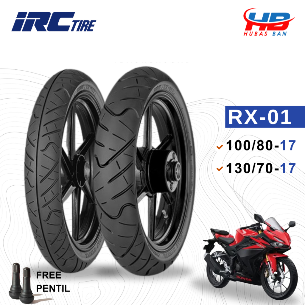 Ban CBR 150 IRC RX01 100/80-17 130/70-17 depan belakang paket sepasang TUbeless